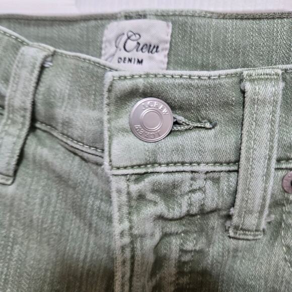 J.Crew 10" Toothpick Skinny Jeans Women’s 28 Green Cropped Denim - Picture 10 of 12